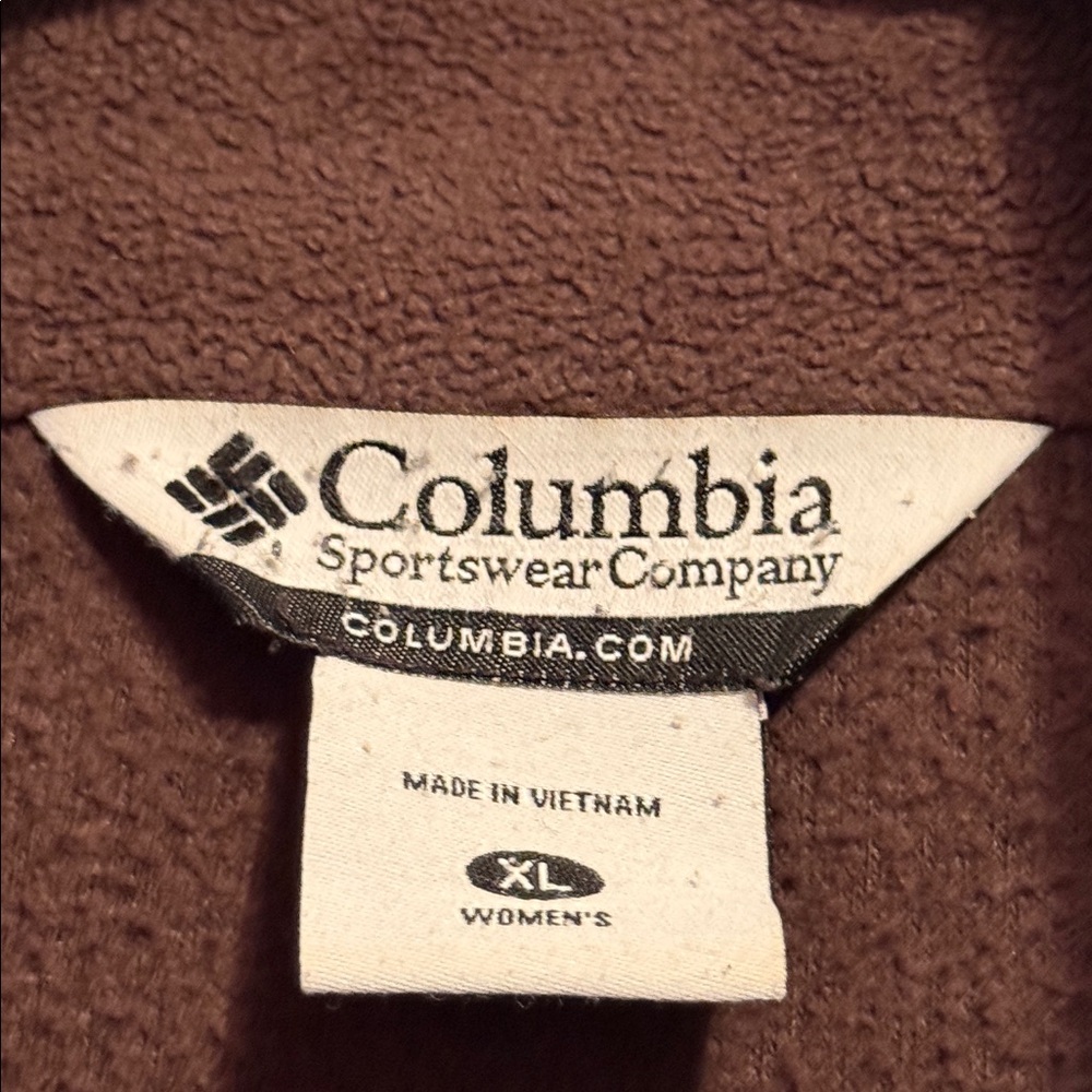 Columbia Brown Fleece Zip-Up Jacket Size XL - Picture 6 of 7